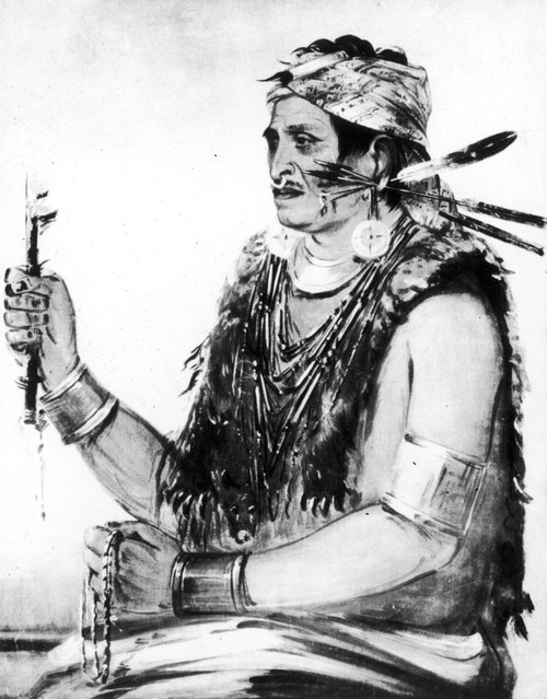 Tenskwatawa (C1768-1834). /N'The Prophet'. Native American Shawnee Mystic. Oil On Canvas, 1830, By George Catlin. Poster Print by Granger Collection - Item # VARGRC0037492