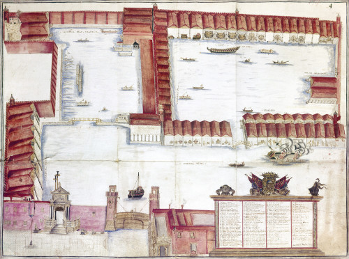 Venice: Arsenale. /Nthe Arsenale Of Venice, Italy. Drawing By Antonio Di Natale, 18Th Century. Poster Print by Granger Collection - Item # VARGRC0124368