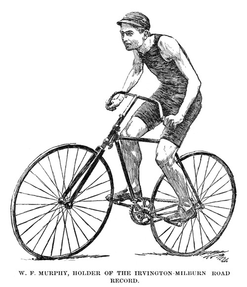 Bicycling, 1890. /Nw.F. Murphy, Holder Of The Irvington-Milburn Road Record. Drawing, 1890. Poster Print by Granger Collection - Item # VARGRC0004682