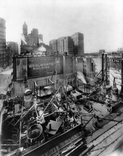 Woolworth Building, 1911. /Nthe Woolworth Building Foundations, New York City. Photograph, 3 March 1911. Poster Print by Granger Collection - Item # VARGRC0109605