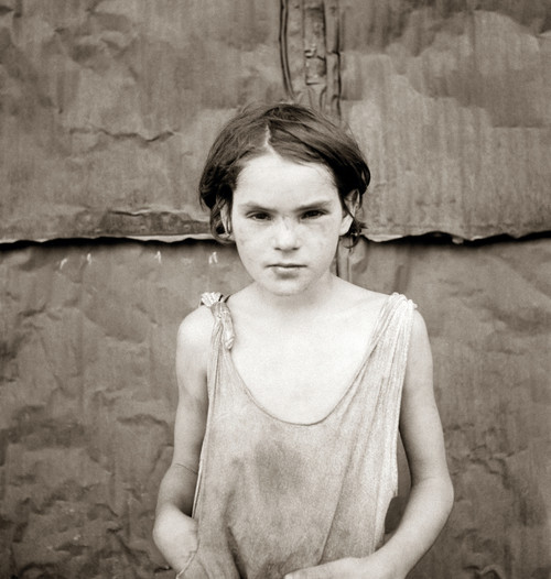 Poverty: Girl, 1936. /Na Young Girl Living In A Shantytown For Migrant Workers In Elm Grove, Oklahoma. Photograph By Dorothea Lange, August 1936. Poster Print by Granger Collection - Item # VARGRC0525737