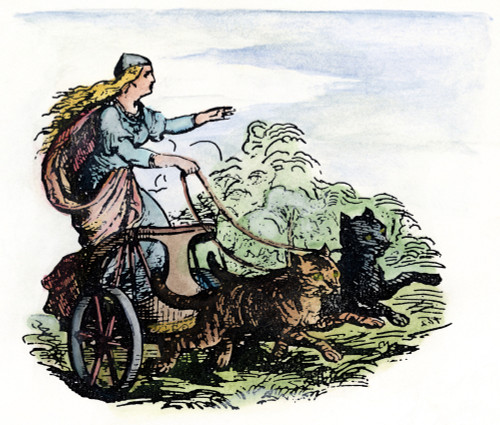 Norse Goddess Frigg. /Nfrigg (Freya), In Norse Mythology The Sister Of Frey And Wife Of Odin, Goddess Of Love, Marriage And The Dead. Poster Print by Granger Collection - Item # VARGRC0065161