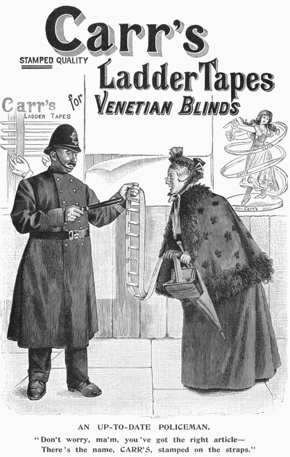 Carr'S Ladder Tapes, 1897. /Nenglish Newspaper Advertisement For Carr'S Ladder Tapes For Venetian Blinds, 1897. Poster Print by Granger Collection - Item # VARGRC0090713