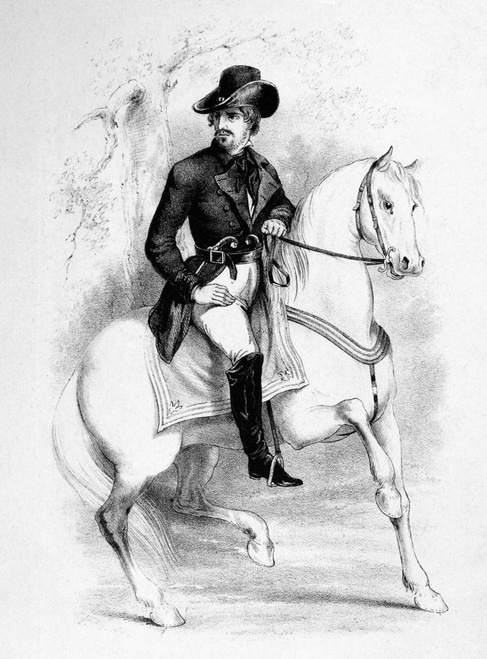 Dick Turpin (1706-1739). /Nenglish Robber. Lithograph, English, 19Th Century. Poster Print by Granger Collection - Item # VARGRC0057449