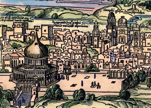 Jerusalem & Temple. /Njerusalem, With Solomon'S Temple At Left Center. German Woodcut, 1486. Poster Print by Granger Collection - Item # VARGRC0009560 Jerusalem & Temple. /Njerusalem, With Solomon'S Temple At Left Center. German Woodcut, 1486. Poster Print by Granger Collection - Item # VARGRC0009560