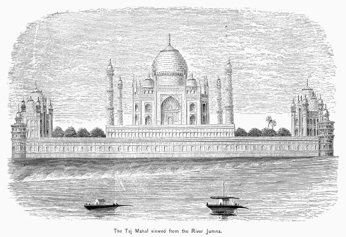 India: Taj Mahal. /Nview Of The Taj Mahal In Agra, India, From The Yamuna River. Wood Engraving, 19Th Century. Poster Print by Granger Collection - Item # VARGRC0095186
