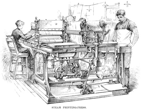 Bank Note Printing Press. /Nsteam Printing-Press At The Bureau Of Engraving And Printing, Washington, D.C. Line Engraving, 1890. Poster Print by Granger Collection - Item # VARGRC0044450