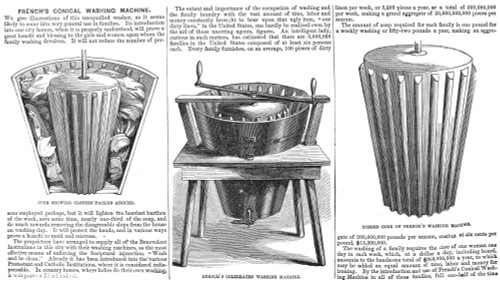 Washing Machine, 1860. /Nfrench'S Conical Washing Machine. Wood Engraving From An American Magazine Of 1860. Poster Print by Granger Collection - Item # VARGRC0048618