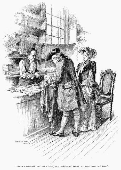 Christmas Shopping, C1750. /Nline Drawing, American, 1896. Poster Print by Granger Collection - Item # VARGRC0098198