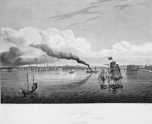 New York City View, 1834. /Nsteel Engraving, American, 1834. Poster Print by Granger Collection - Item # VARGRC0001089