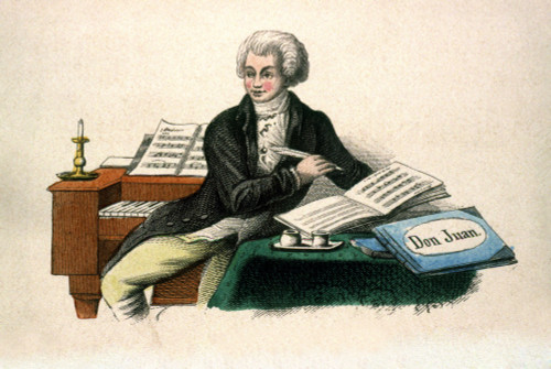 Wolfgang Amadeus Mozart /N(1756-1791). Austrian Composer. Line Engraving, Early 19Th Century. Poster Print by Granger Collection - Item # VARGRC0022352