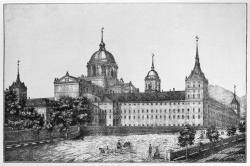 Spain: El Escorial, C1860. /Nthe Eastern Facade Of El Escorial Palace In Spain. Wood Engraving From 'Historia Descriptiva,' By Antonio Rotondo, C1860. Poster Print by Granger Collection - Item # VARGRC0132024