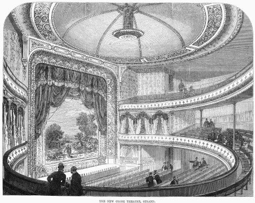 Globe Theatre, 1869. /Nthe New Globe Theatre In The Strand, London, England. Wood Engraving, 1869. Poster Print by Granger Collection - Item # VARGRC0080317