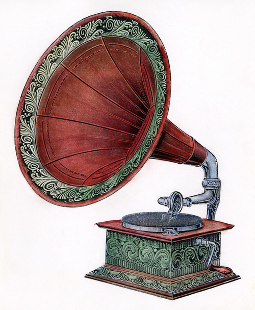 Phonograph. /Nline Engraving, German, 1910. Poster Print by Granger Collection - Item # VARGRC0053731