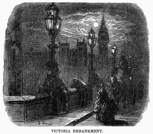 Dor_: London: 1872. /N'Victoria Embankment.' Wood Engraving After Gustave Dor_ From 'London: A Pilgrimage,' 1872. Poster Print by Granger Collection - Item # VARGRC0354651