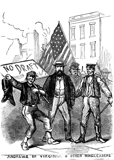 New York: Draft Riots 1863. /Nleaders Of Rioting Mob During The New York City Draft Riots Of 13-16 July 1863. Contemporary Engraving From An American Newspaper. Poster Print by Granger Collection - Item # VARGRC0004199