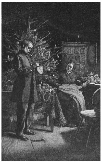 Christmas Tree Decoration. /Na German Officer Decorating The Christmas Tree. Illustration To A Story From An American Magazine, 1890. Poster Print by Granger Collection - Item # VARGRC0095570