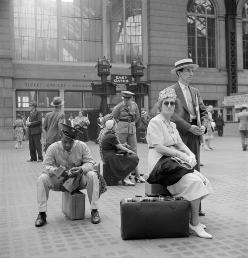 Nyc: Penn Station, 1942. /Npassengers Waiting For Their Train At Penn Station In New York City. Photograph By Marjory Collins, 1942. Poster Print by Granger Collection - Item # VARGRC0325518