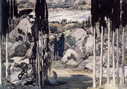 Daphnis And Chloe, 1912. /Ndesign By Leon Bakst, 1912, For Michel Fokine'S Ballet 'Daphnis Et Chloe,' With Music By Maurice Ravel. Poster Print by Granger Collection - Item # VARGRC0054485