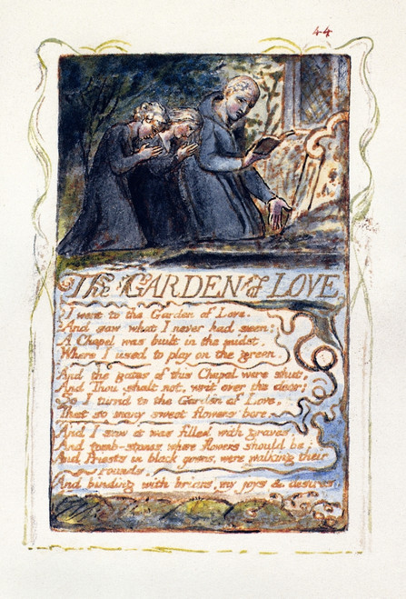Blake: Songs Of Experience. /N'The Garden Of Love.' Color Relief Etching By William Blake From His 'Songs Of Experience,' 1794. Poster Print by Granger Collection - Item # VARGRC0100271