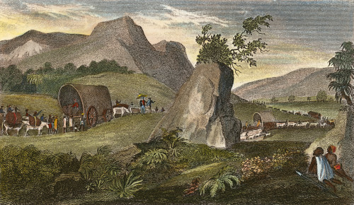 South Africa: Great Trek. /Nvoortrekkers Making The Great Trek From The Cape Colony To Natal, Beginning In 1835. Steel Engraving, American, 1837. Poster Print by Granger Collection - Item # VARGRC0035848