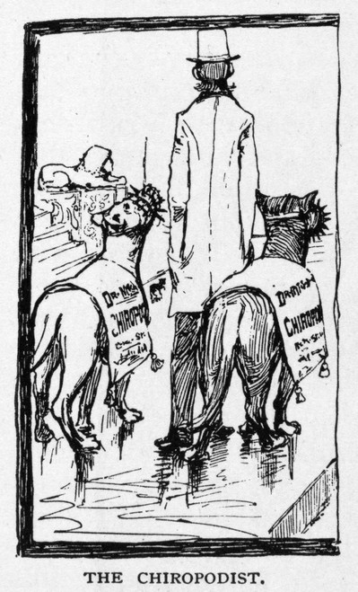 The Chiropodist. /Ndrawing, American, 1880. Poster Print by Granger Collection - Item # VARGRC0090569