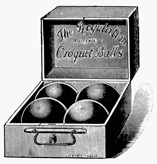 Croquet, C1900. /Ncroquet Balls. Line Engraving, C1900. Poster Print by Granger Collection - Item # VARGRC0040272