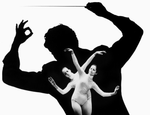 Dancer And Conductor. /Ncomposite Photograph Of A Young Ballet Dancer Against A Silhouette Of An Orchestra Conductor, 1970S. Poster Print by Granger Collection - Item # VARGRC0128759