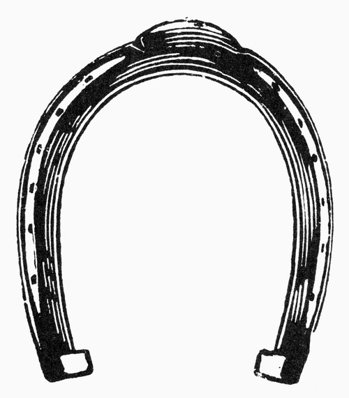Symbol: Luck. /Nhorseshoe, Symbol Of Luck. Line Engraving. Poster Print by Granger Collection - Item # VARGRC0100734