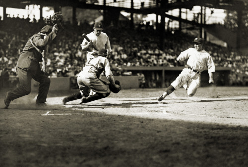 Baseball: Washington, 1925. /Nbucky Harris Of The Washington Nationals Sliding Into Home Plate, 1925. Poster Print by Granger Collection - Item # VARGRC0216911
