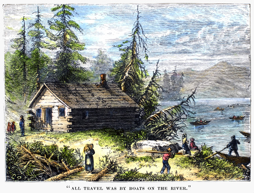 Virginia Settlement. /Nsettlement On The Virginia Frontier In The 18Th Century. Wood Engraving, 19Th Century. Poster Print by Granger Collection - Item # VARGRC0089651