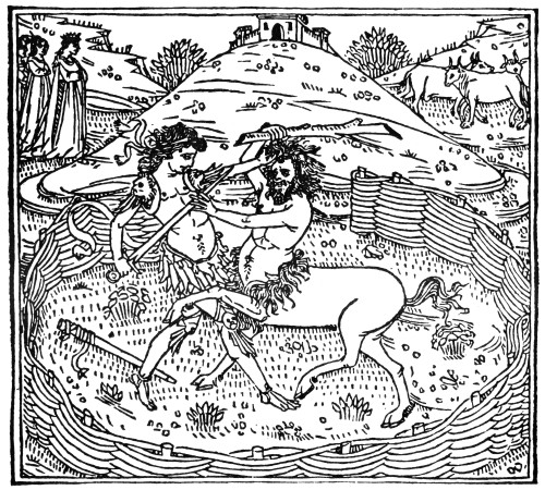 Theseus Battling Centaur. /Nwoodcut, 1495. Poster Print by Granger Collection - Item # VARGRC0000166