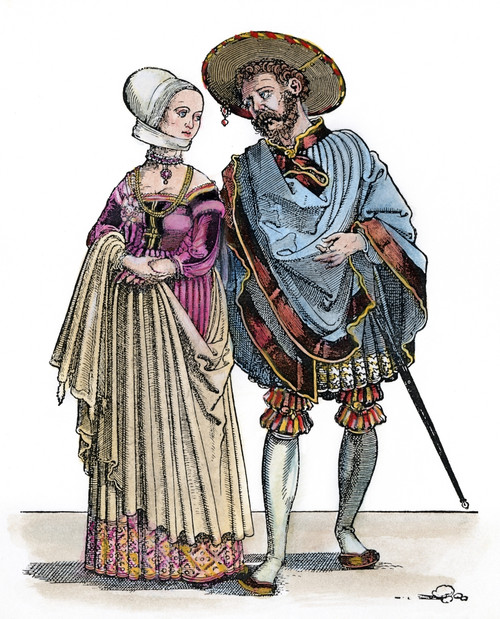 Young Couple, C1530. /Na Young Gentleman And His Wife. Woodcut, C1530, By Hans Sebald Beham. Poster Print by Granger Collection - Item # VARGRC0064260