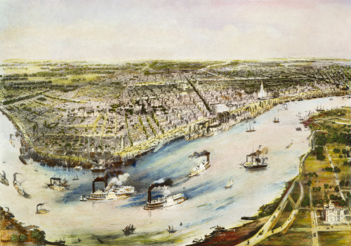 New Orleans, 1851. /Nbird'S Eye View Of The City Of New Orleans. Lithograph, 1851. Poster Print by Granger Collection - Item # VARGRC0008158