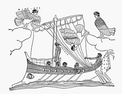 Homer: The Odyssey. /Nulysses And The Sirens From Book 12 Of The Odyssey. Line Engraving After An Antique Vase. Poster Print by Granger Collection - Item # VARGRC0046632