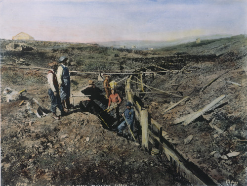 Gold Prospectors, C1897. /Nat Daniel'S Creek, Near Bluff City, Alaska: Oil Over A Photograph. Poster Print by Granger Collection - Item # VARGRC0037303