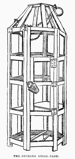 Ducking Stool Cage. /Nmedieval Ducking Stool Cage. 19Th Century Wood Engraving. Poster Print by Granger Collection - Item # VARGRC0093243