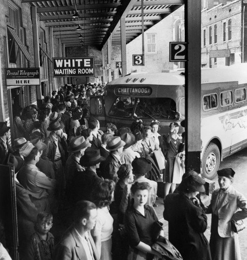 Bus Terminal, 1943. /Npassengers In The Whites Only Waiting Area At The Greyhound Bus Terminal In Memphis, Tennessee. Photograph By Esther Bubley, 1943. Poster Print by Granger Collection - Item # VARGRC0268416