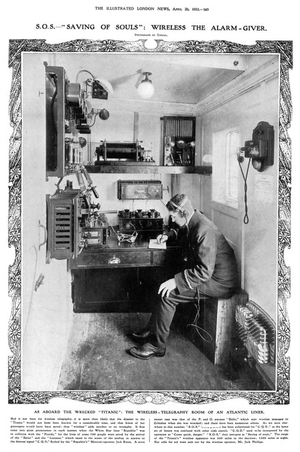 Ship: Telegraphy Room. /Nthe Telegraphy Room Of An Atlantic Liner, Similar To That Of The Titanic. Poster Print by Granger Collection - Item # VARGRC0005870 Ship: Telegraphy Room. /Nthe Telegraphy Room Of An Atlantic Liner, Similar To That Of The Titanic. Poster Print by Granger Collection - Item # VARGRC0005870