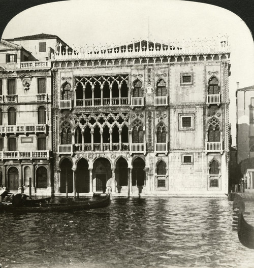 Venice: Ca' D'Oro, 1902. /Nview Of The Ca' D'Oro (Golden House) Or Palazzo Santa Sofia, On The Grand Canal In Venice, Italy. Stereograph, 1902. Poster Print by Granger Collection - Item # VARGRC0326656