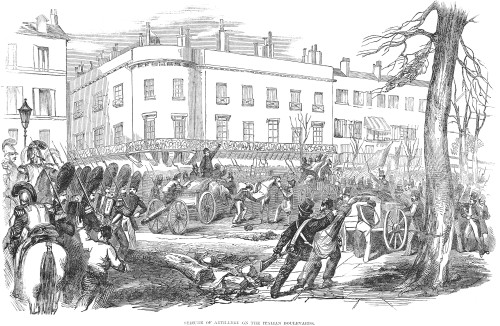 France: Revolution Of 1848. /N'Seizure Of Artillery On The Italian Boulevards.' Wood Engraving From A Contemporary English Newspaper. Poster Print by Granger Collection - Item # VARGRC0034179