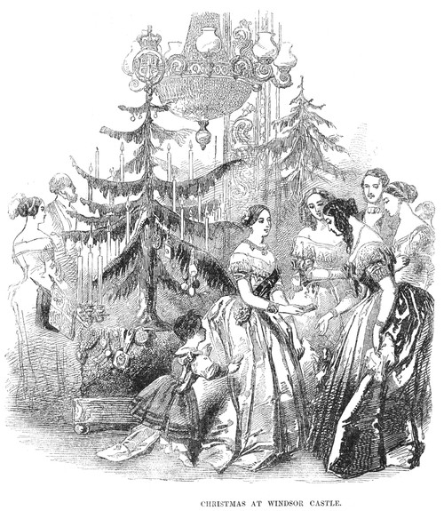 Christmas At Windsor. /N'Christmas At Windsor Castle.' Queen Victoria Presenting Gifts To The Royal Household. Wood Engraving, English, 1846. Poster Print by Granger Collection - Item # VARGRC0003754