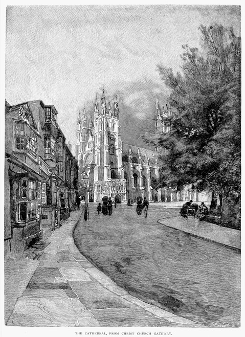 Pennell: Canterbury Cathedral, 1887. The Canterbury Cathedral From Christ Church Gateway. Engraving After Joseph Pennell, 1887. Poster Print by Granger Collection - Item # VARGRC0070194 Pennell: Canterbury Cathedral, 1887. The Canterbury Cathedral From Christ Church Gateway. Engraving After Joseph Pennell, 1887. Poster Print by Granger Collection - Item # VARGRC0070194