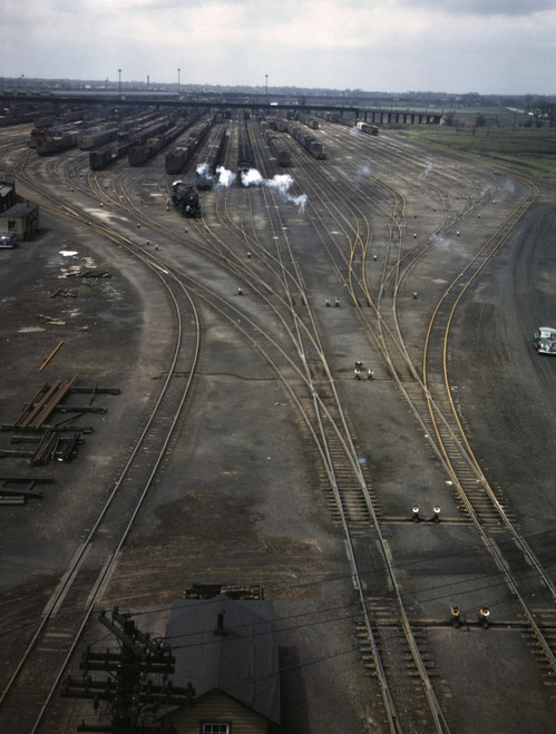 Chicago: Railroad, 1943. /Nview Of One Of The Departure Yards At The Chicago And Northwestern Railway Company'S Proviso Yard In Chicago, Illinois. Photograph By Jack Delano, April 1943. Poster Print by Granger Collection - Item # VARGRC0409586