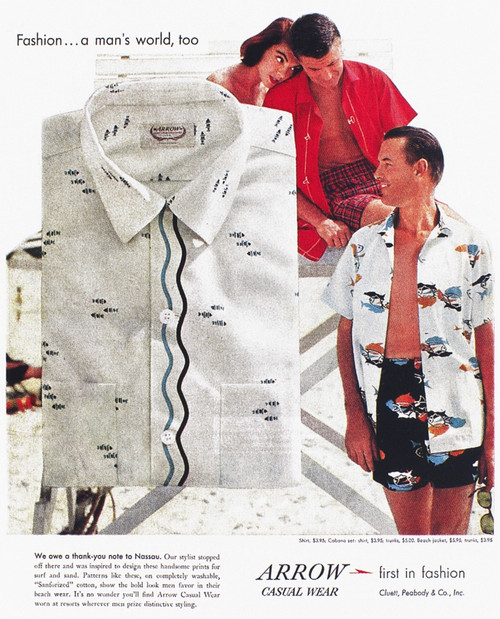 Arrow Shirt Ad, 1956. /Namerican Magazine Advertisement, 1956, For Arrow Casual Wear. Poster Print by Granger Collection - Item # VARGRC0087651