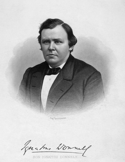 Ignatius Donnelly /N(1831-1901). American Politician And Writer. Steel Engraving, American, 1869. Poster Print by Granger Collection - Item # VARGRC0042810