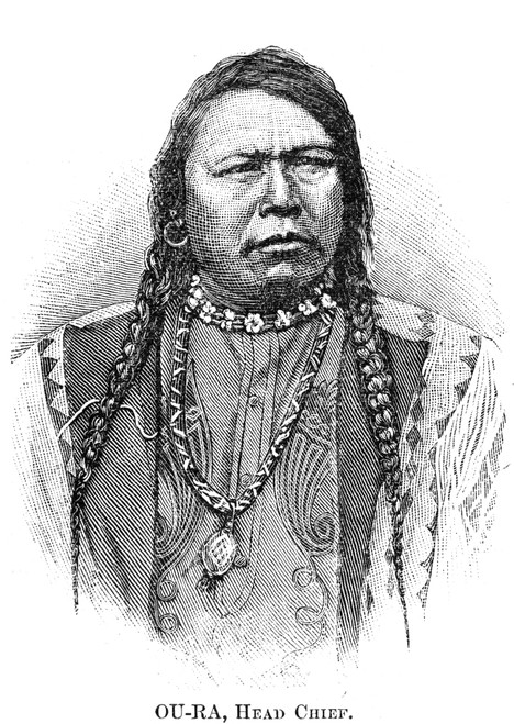 Ute Head Chief, 1879. /Nou-Ra, Head Chief Of All The Ute Tribes. Wood Engraving, American, 1879. Poster Print by Granger Collection - Item # VARGRC0018321