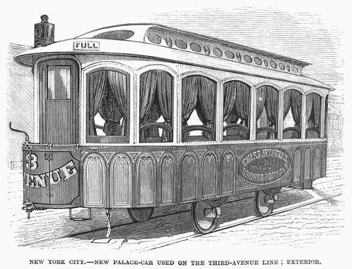 Street Railway Car, 1871. /Nthe Pullman Company'S Palace Car Used On The Third Avenue Street Railway In New York City. Poster Print by Granger Collection - Item # VARGRC0100364