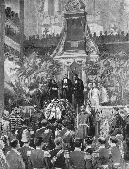 Prince Alfred (1874-1899). /Nthe Funeral Service Of Prince Alfred Of Saxe-Coburg And Gotha, At The Friedenstein Church At Gotha. Illustration, English, 1899. Poster Print by Granger Collection - Item # VARGRC0370240