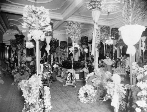 Liliuokalani: Funeral, 1917. /Ncasket, Visitors And Flowers In The Throne Room, At The Funeral Of Lydia Kamekeha Liliuokalani, Queen Of Hawaii, 1891-93. Poster Print by Granger Collection - Item # VARGRC0115593